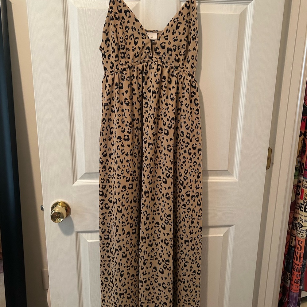A new day cheetah maxi dress sz medium
